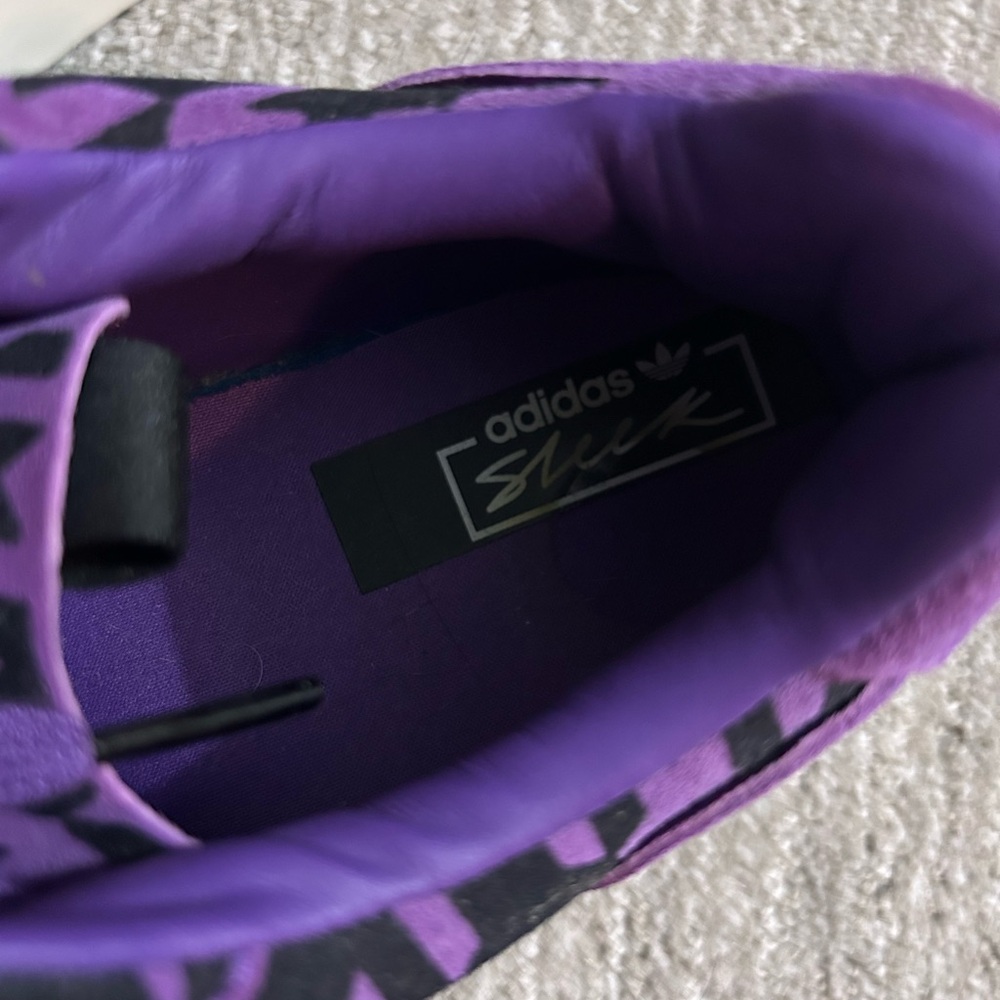 Women’s Adidas Hypersleek Purple and Black Houndstooth Sneakers in 9 - Picture 9 of 11